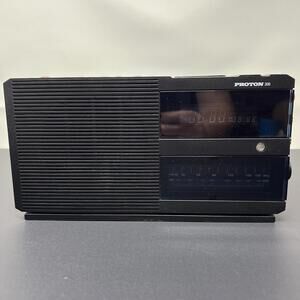 VTG Clock Radio Proton 320 AM/FM Dual Alarm NAD Black Bass Treble TESTED